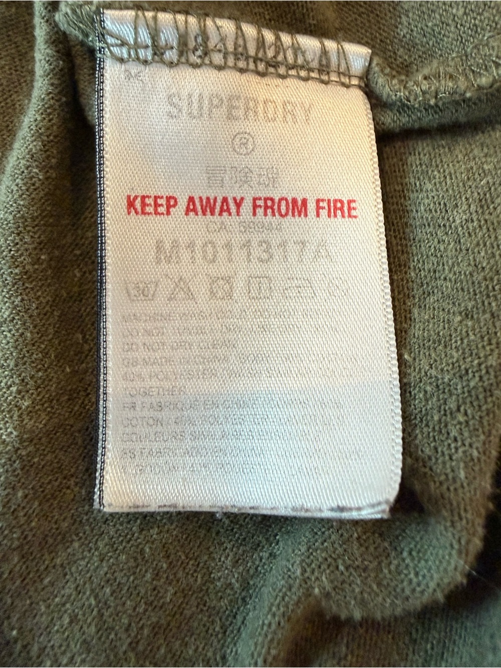Superdry Olive Green Hem Tag Tee - Picture 7 of 9